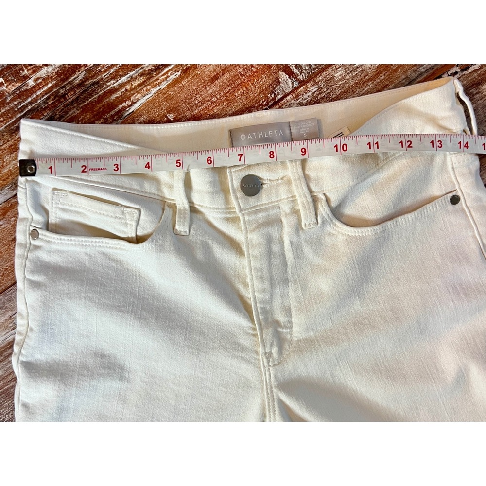 Athleta Sculptek White Skinny Jeans Womens 6 Sculpting Stretch Denim - Picture 7 of 12